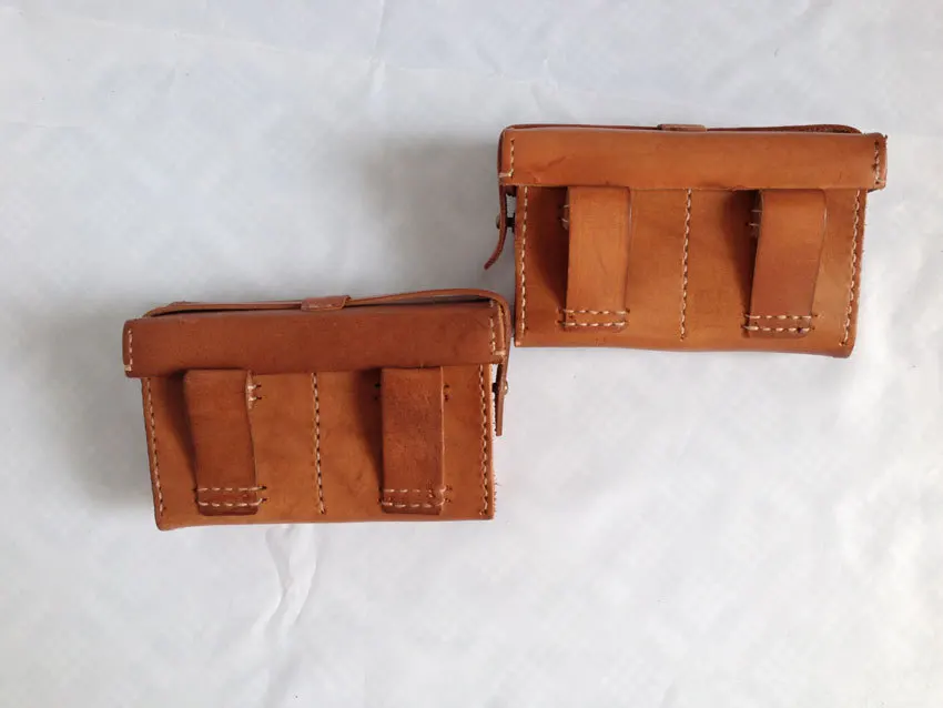 Military WWII IJA Japanese Type38 Ammo Leather Front Pouch -JP003