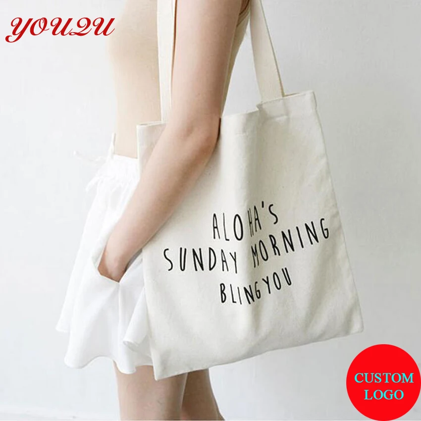 

100% cotton Canvas shopping bag with own design and logo