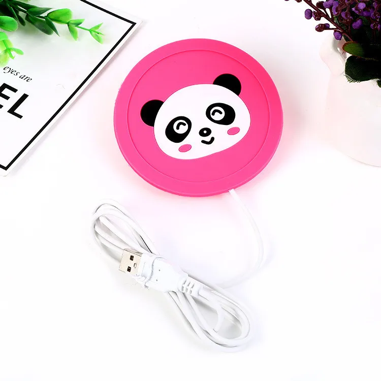 Cute Cartoon 5V USB Warmer Silicone Heat Heater for Milk Tea Coffee Mug Hot Drinks Beverage Cup Mat Kitchen Tools Heater New
