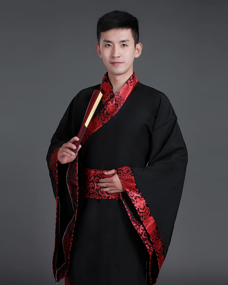Ancient Chinese Costume Men Stage Performance Outfit for Dynasty Men Hanfu Costume Satin Robe Chinese Traditional Dress Men -
