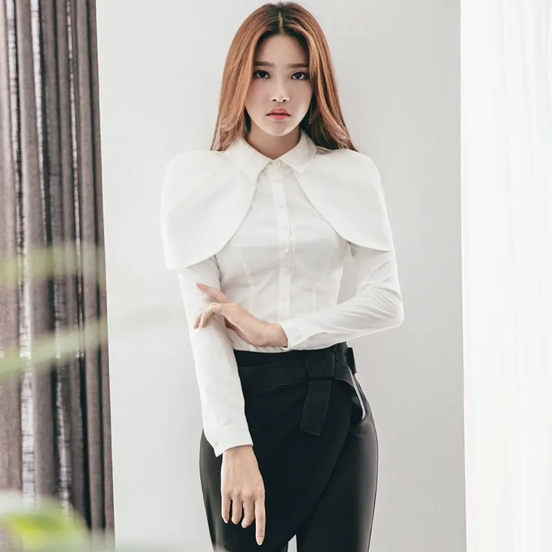 Blouses with collars for ladies clothes women