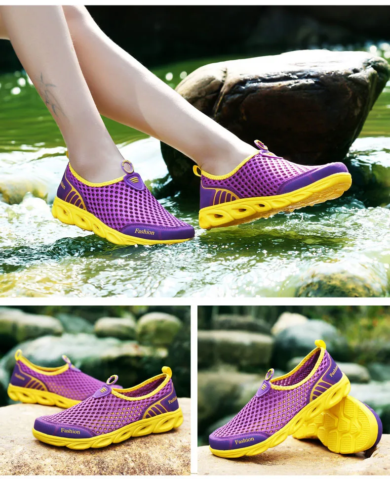 Summer Casual Shoes Woman Loafers Slip-On Women Shoes Platform Flats Female Breathable Women Flats Zapatillas Mujer Size 45