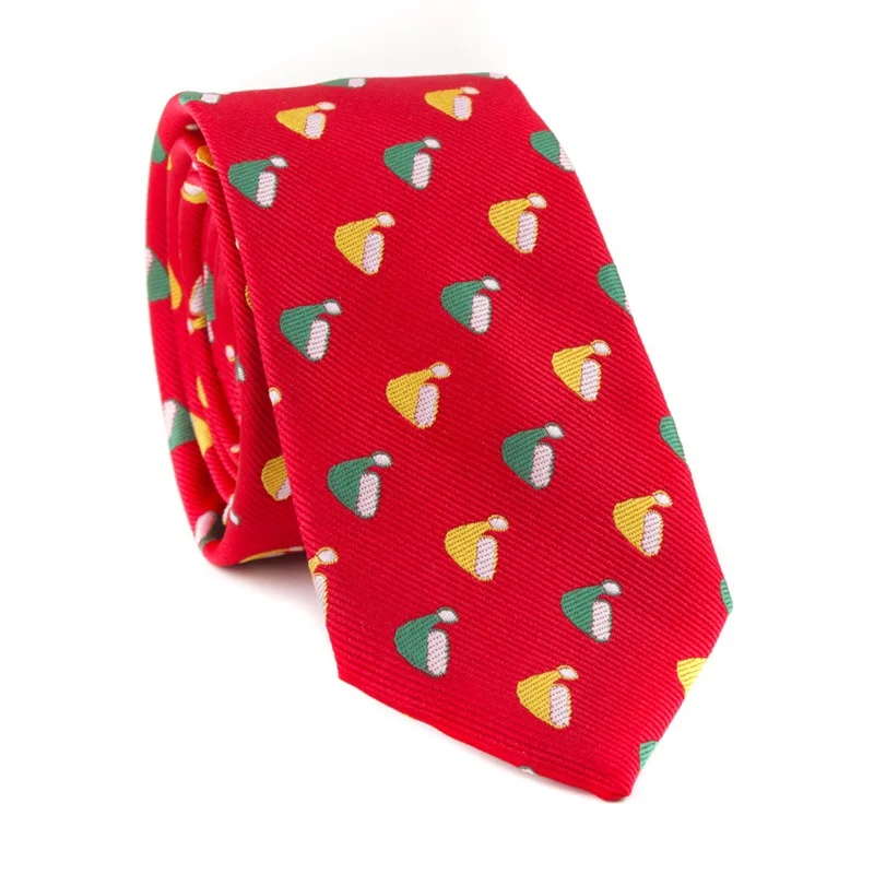 Mantieqingway Male Polyester Neck Ties for Mens Christmas Santa Claus