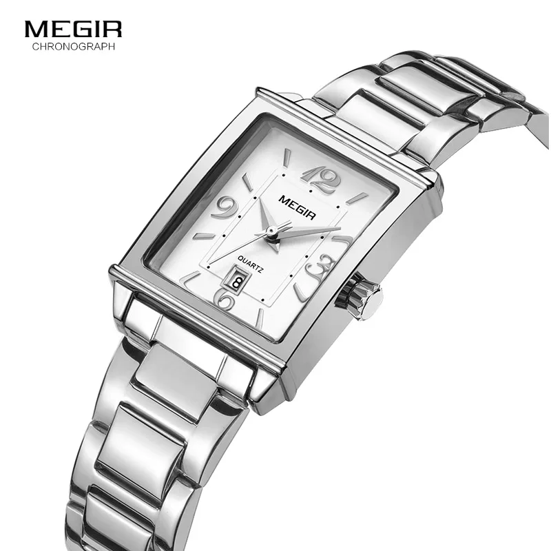 Megir Womens Simple Stainless Steel Quartz Watch with Calendar Date display Fashion Waterproof Dress Wrist Watch for Ladies1079L Megir Womens Simple Stainless Steel Quartz Watch with Calendar Date display Fashion Waterproof Dress Wrist Watch for Ladies1079L