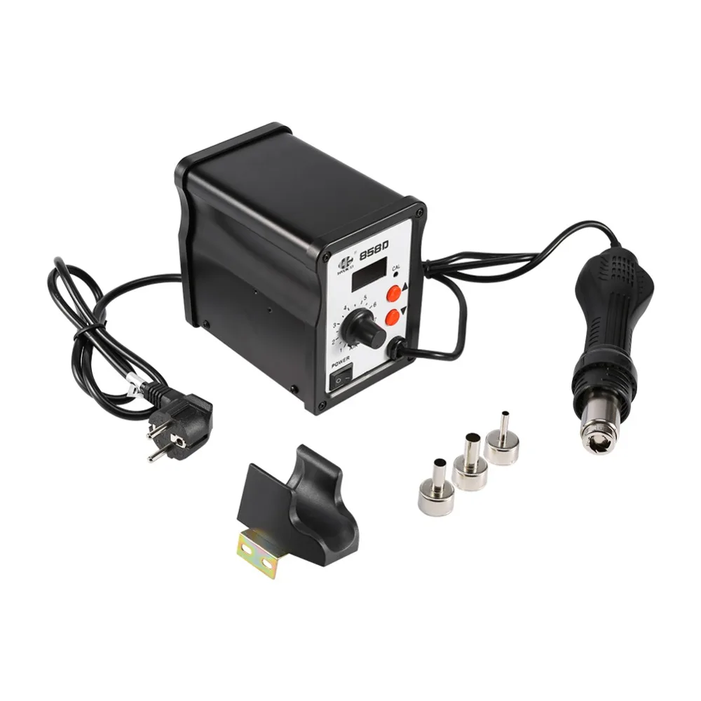 858D SMD 700 Вт паяльная станция с функцией демонтажа горячего воздуха Rework пистолет + 3