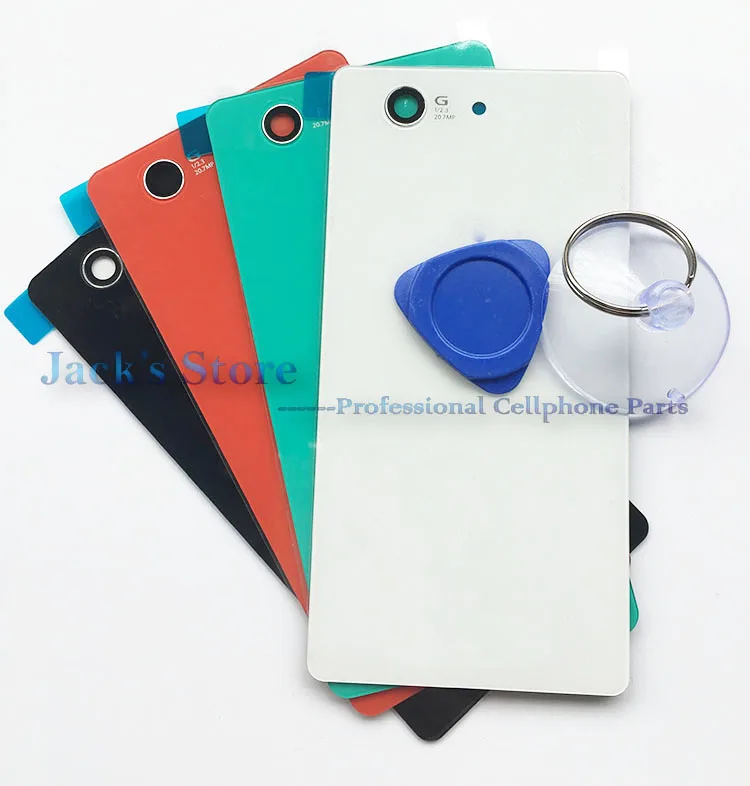 

New For Sony Xperia Z3 Compact D5803 D5833 Glass Battery Cover Door Housing Z3 Mini Back Cover Case +tool