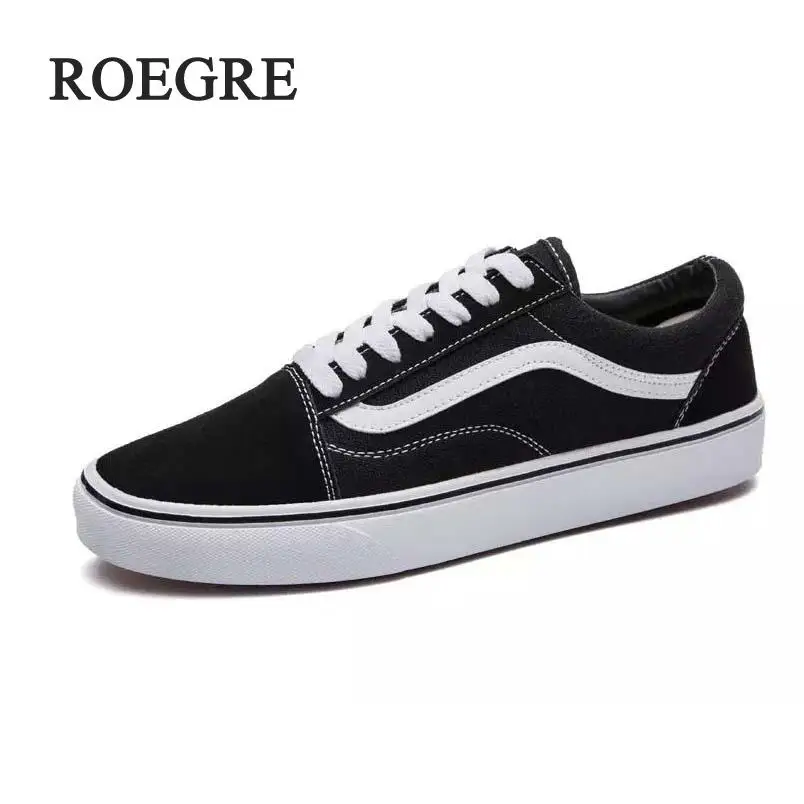 

Men Casual Shoes Black Fashion Canvas Lace-Up Low Flat Shoes 2018 man sneakers Spring Summer Low Up Lovers skateboard Shoes V08