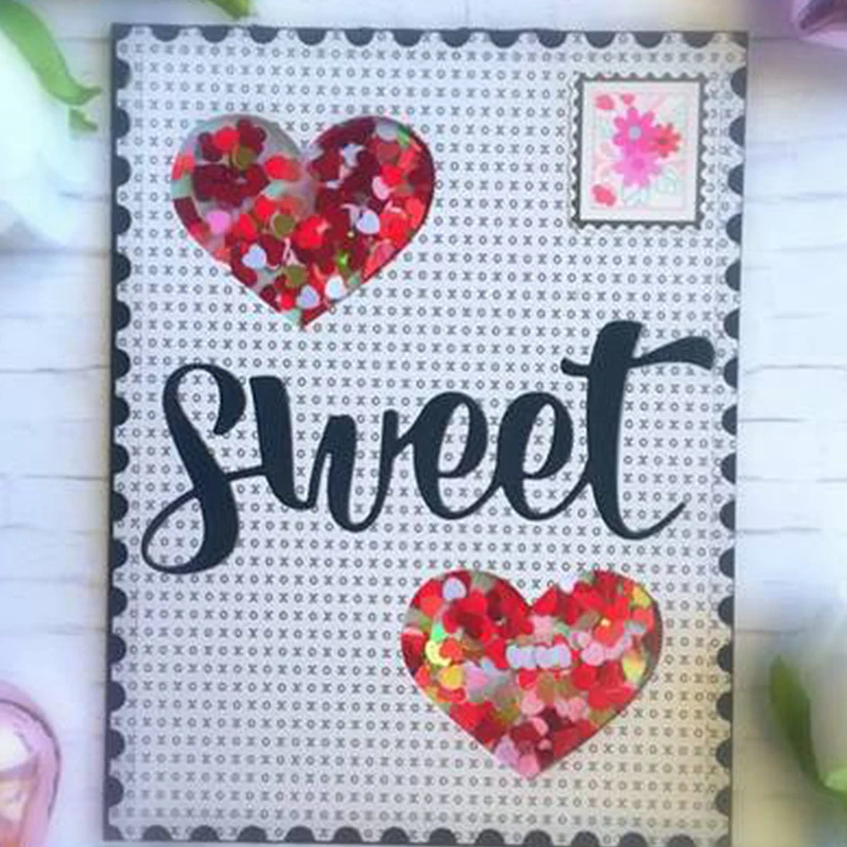 

GJCrafts Letters Sweet Metal Cutting Dies Scrapbooking for Card Making DIY Embossing Cuts New Craft Lace Background Template