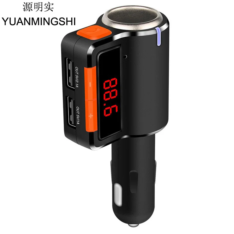 YUANMINGSHI Bluetooth Автомобильный fm-передатчик громкой автомобильный комплект Dual USB Зарядное устройство Автомобильный MP3-плеер с прикуривателя светодиодный Дисплей