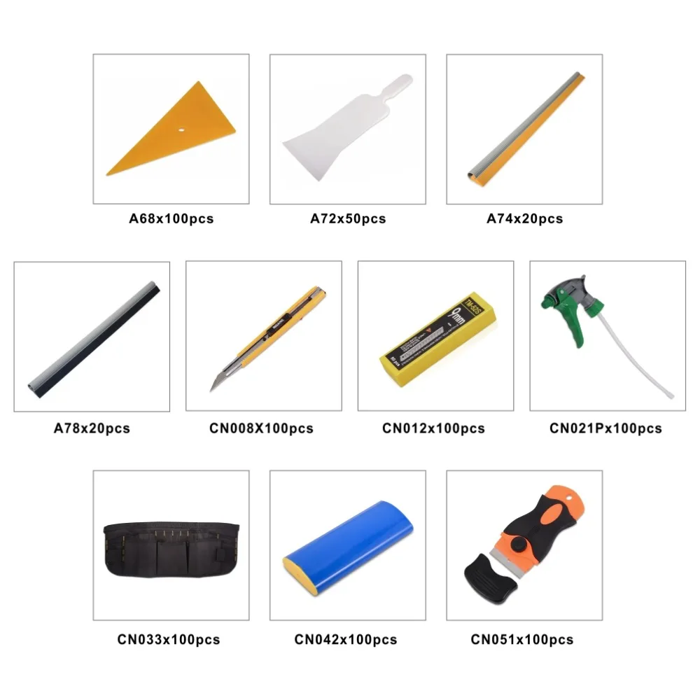 

EHDIS Vinyl Car Wrap Tools Kit Window Tint Tools Squeegee Razor Scraper Stainless Steel Snap Off Blades with Tools Bag Car Tools
