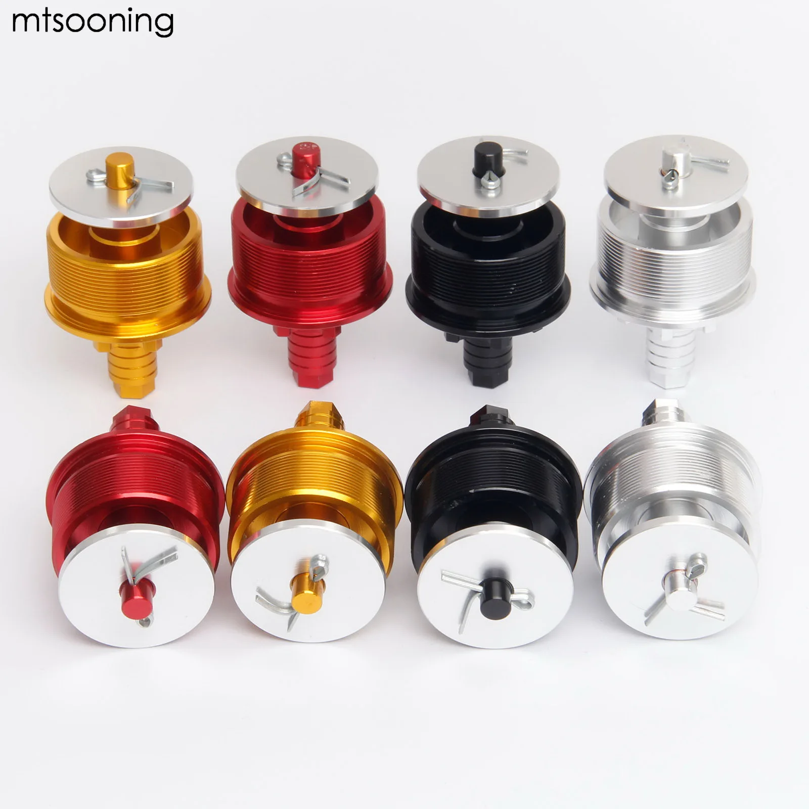 mtsooning 2pcs 41mm Motorcycle CNC Preload Adjuster Fork Cap Bolts