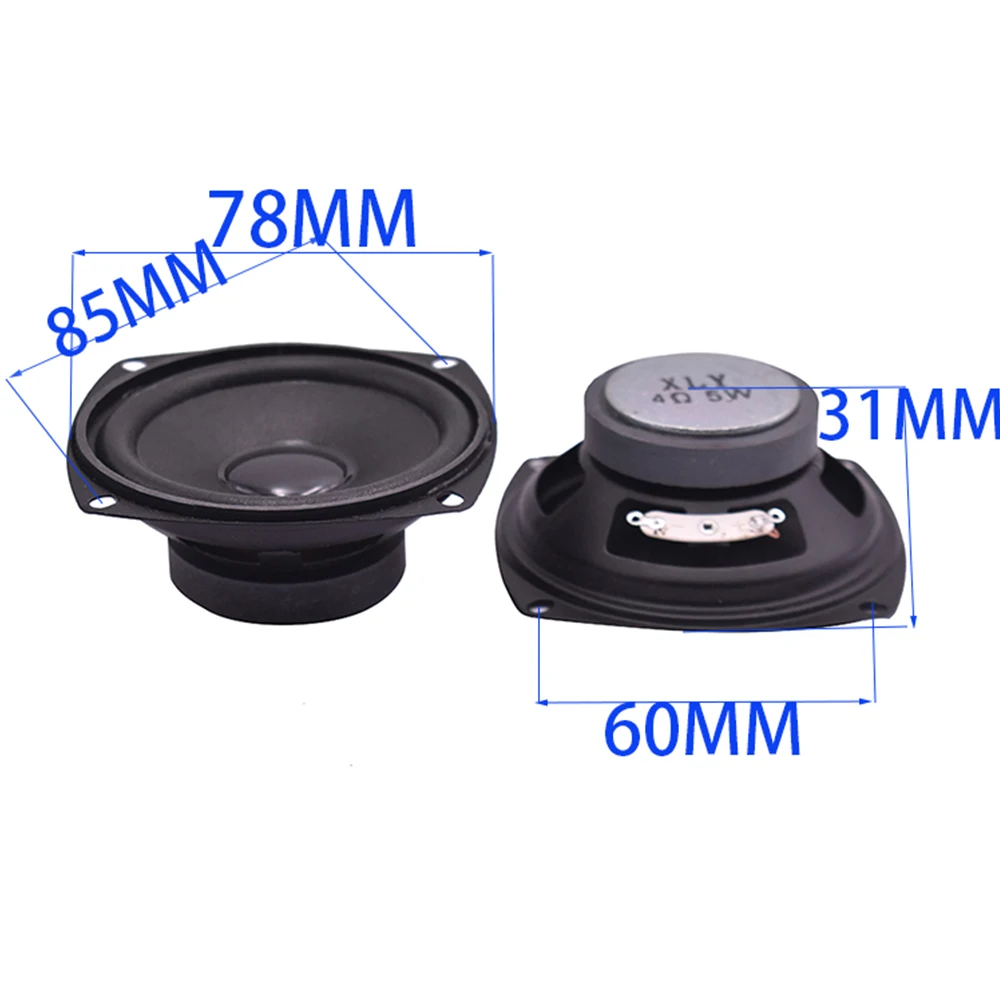 Tenghong 2pcs 3 Inch Audio Speaker 4Ohm 5W Full Range Speakers Unit Multimedia Portable Loudspeaker For Home Theater DIY 78MM