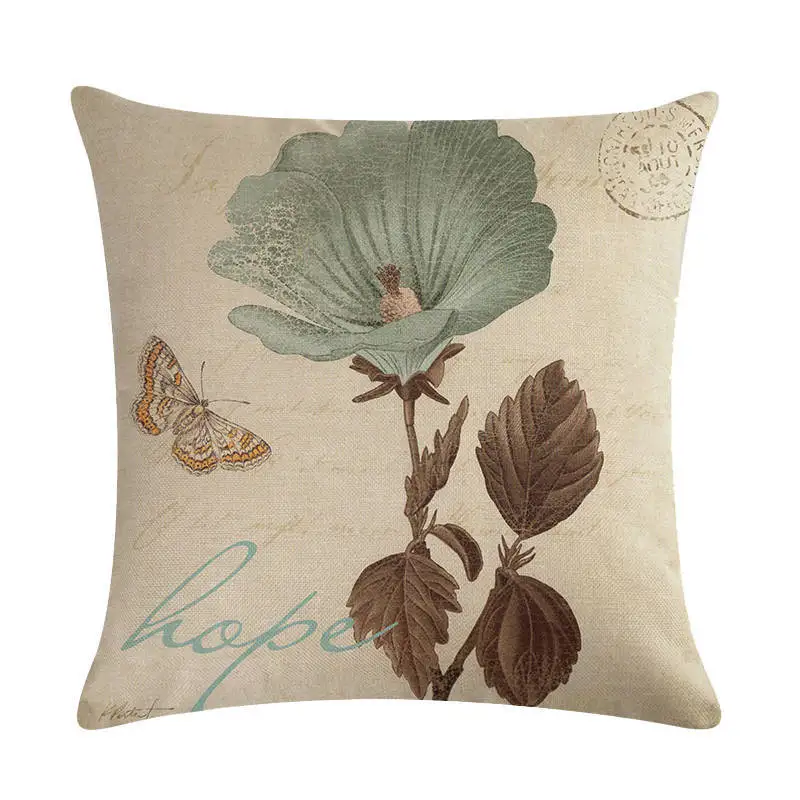 45cm*45cm Antique orchid map Linen/cotton pillow cover car seat cushion cover pillow covers decorative throw pillows