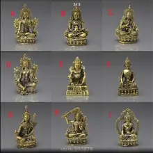 HDC0683 9 шт Тибетский Мини карманный счастливый будда амулеты ремесла, стол латунные статуи Будды Декор Искусство, 43-48 мм, смешанный заказ
