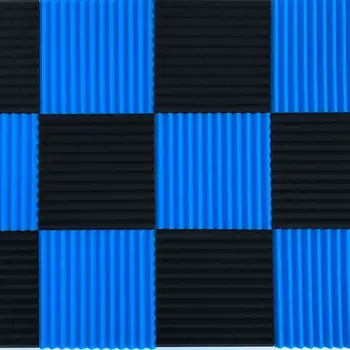 

12 Pcs Acoustic Panels Soundproofing Foam Acoustic Tiles Studio Foam Sound Wedge Black+Red+Blue