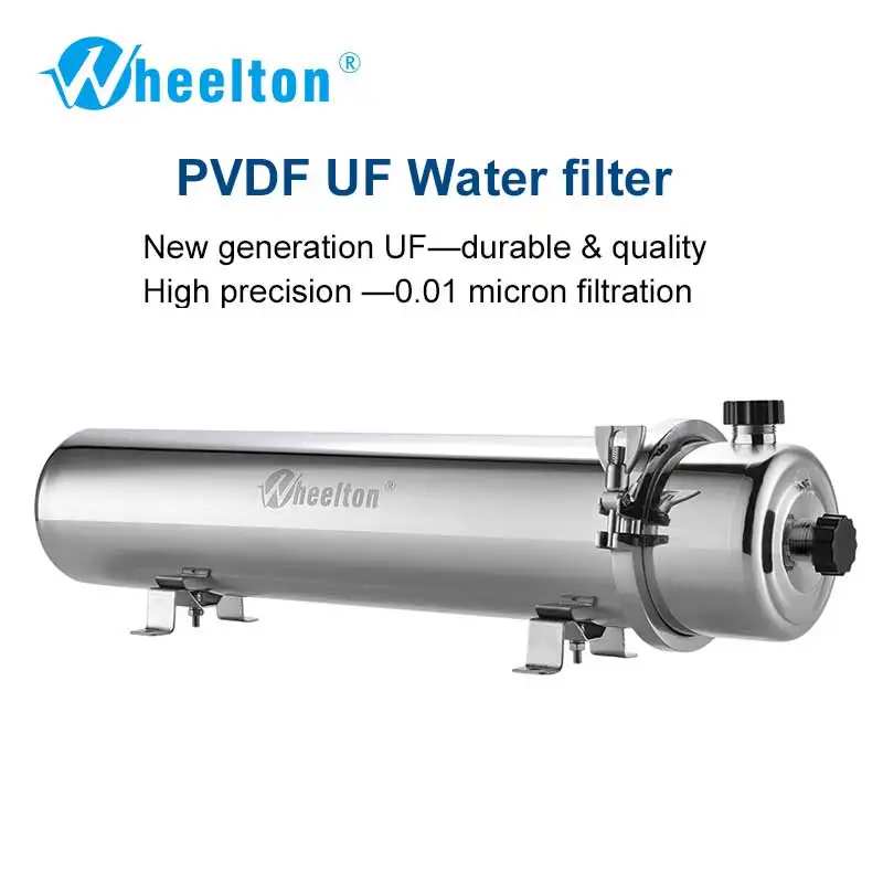 

Wheelton 304 Stainless Steel Water Filter PVDF Ultrafiltration Purifier,2000L,Commercial Home Kitchen Drink Straight UF Filters
