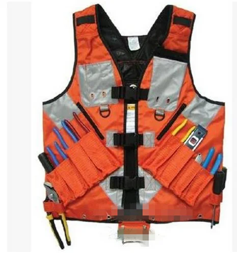 

Orange Electrician Carpenter Framer Plumber Craftman Construction Tool Vest