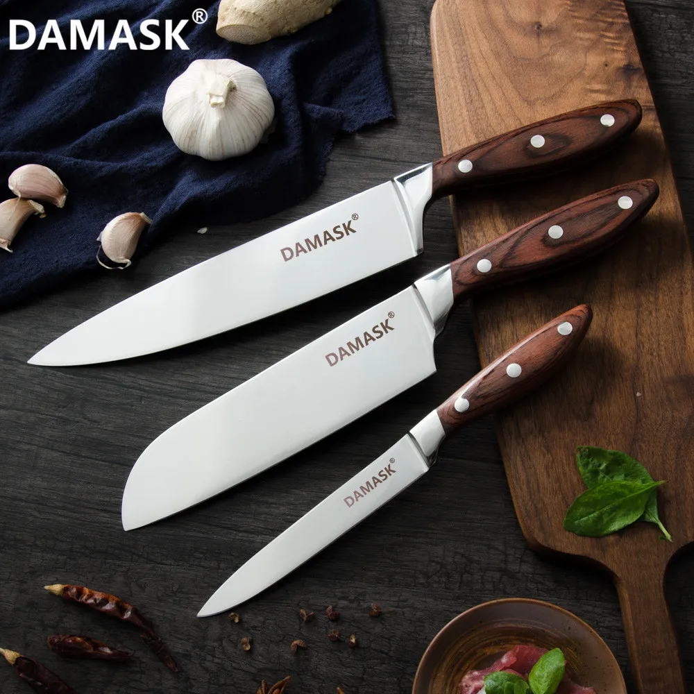 Дамасский шеф повара нож из нержавеющей стали мясницкий для японского