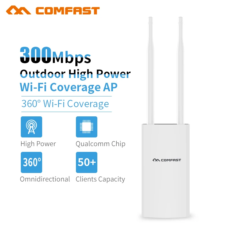 

2019 Comfast 300Mbps Outdoor High power Wifi Coverage AP 2*5 External Outdoor Omnidirectional Wifi Antenna Router Repeater ap