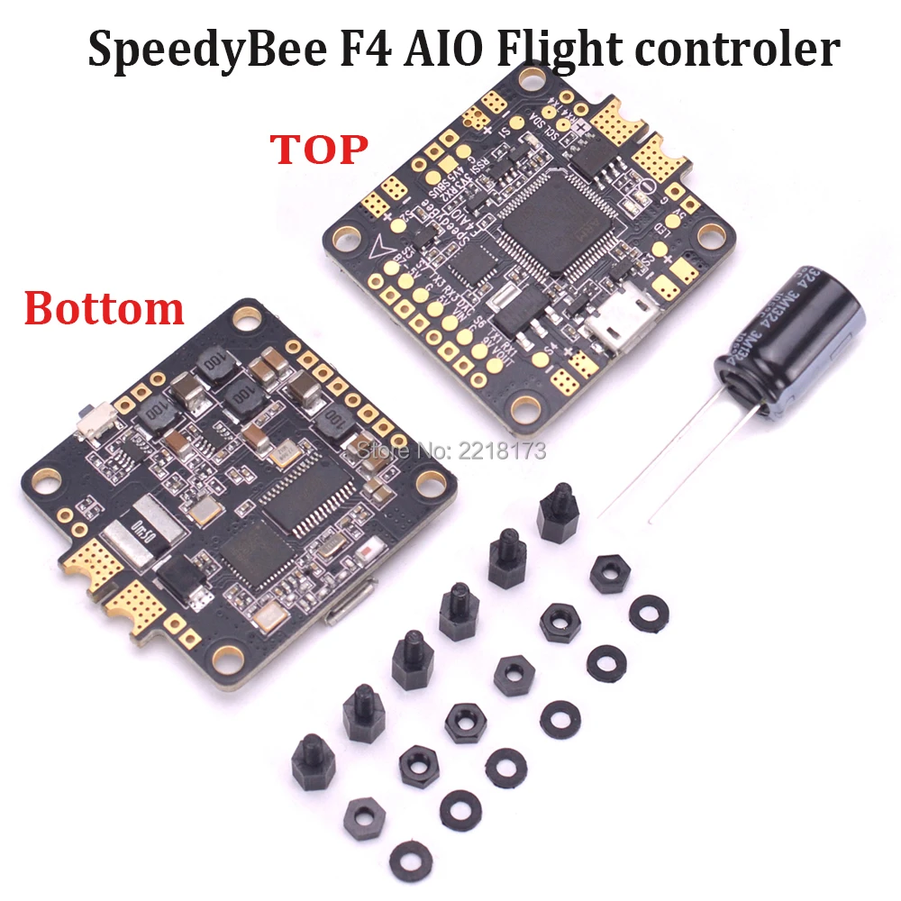 

Runcam SpeedyBee F4 AIO Flight Controller MPU6000 STM32F405 Bluetooh Flight Control Board BetaFlight OSD w/ AT7456E chip For FPV