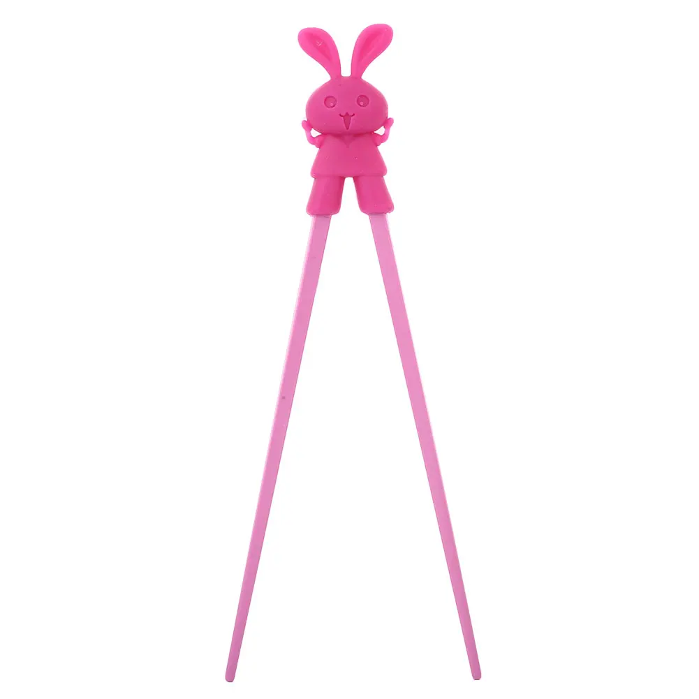 1 пара детей Обучение помощник Обучение Кроссовки кролик Забавный Милый палочки для еды - Цвет: peach pink