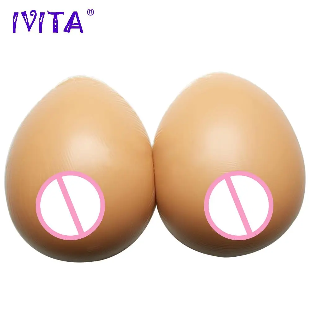 

IVITA 1600g Sexy Silicone Breasts Forms Artificial Fake Breasts Boobs For Drag Queen Crossdresser Mastectomy Fashion Cosplay