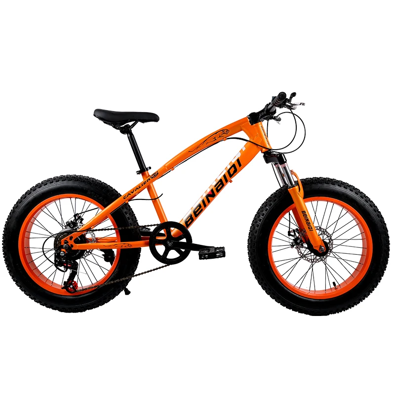 Perfect KUBEEN Snow Bike Folding MTB 20" 7 21 24 27 speed double disc mountain Fat Bicycle Suspension Steel Frame 4" Tire aluminum wheel 3