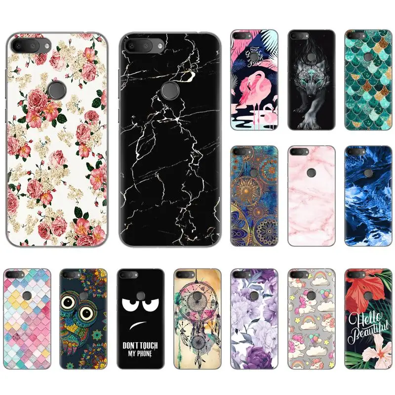 

Soft Phone Case For Alcatel 1S 2019 5.5-inch Fashionable Pattern TPU Silicone Cover Colorful Painted Soft Case