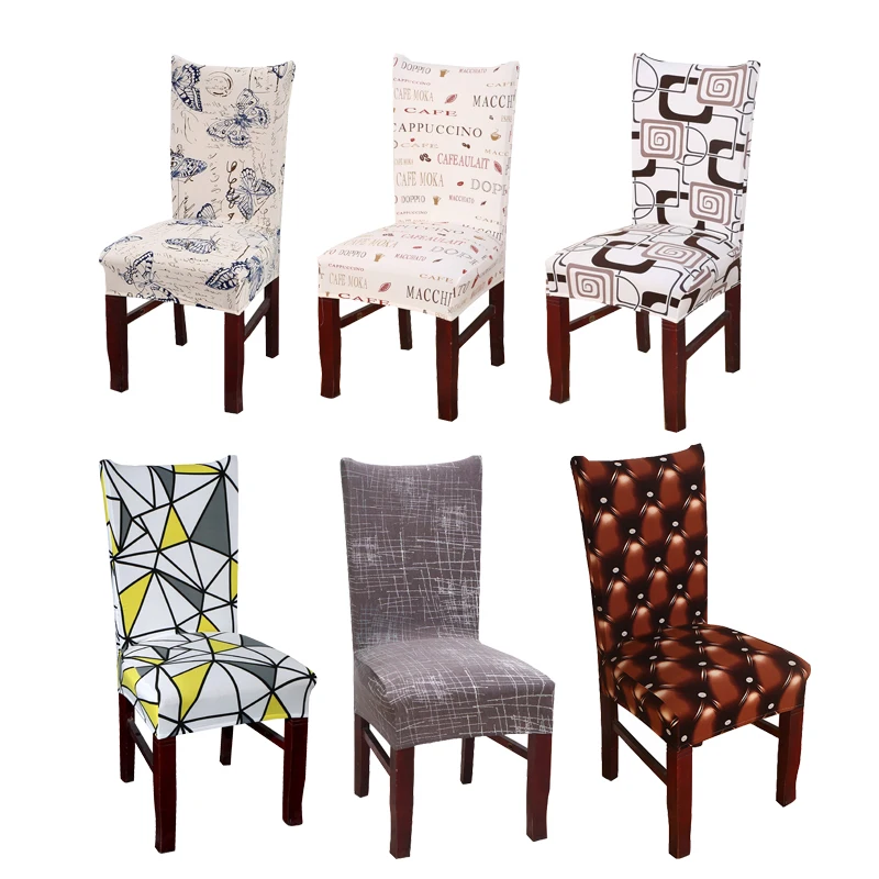 

Butterfly Geometric Printing Modern Dining Room Chair Cover Universal Size Spandex Stretch Chair Seat Cover Protector Seat Case