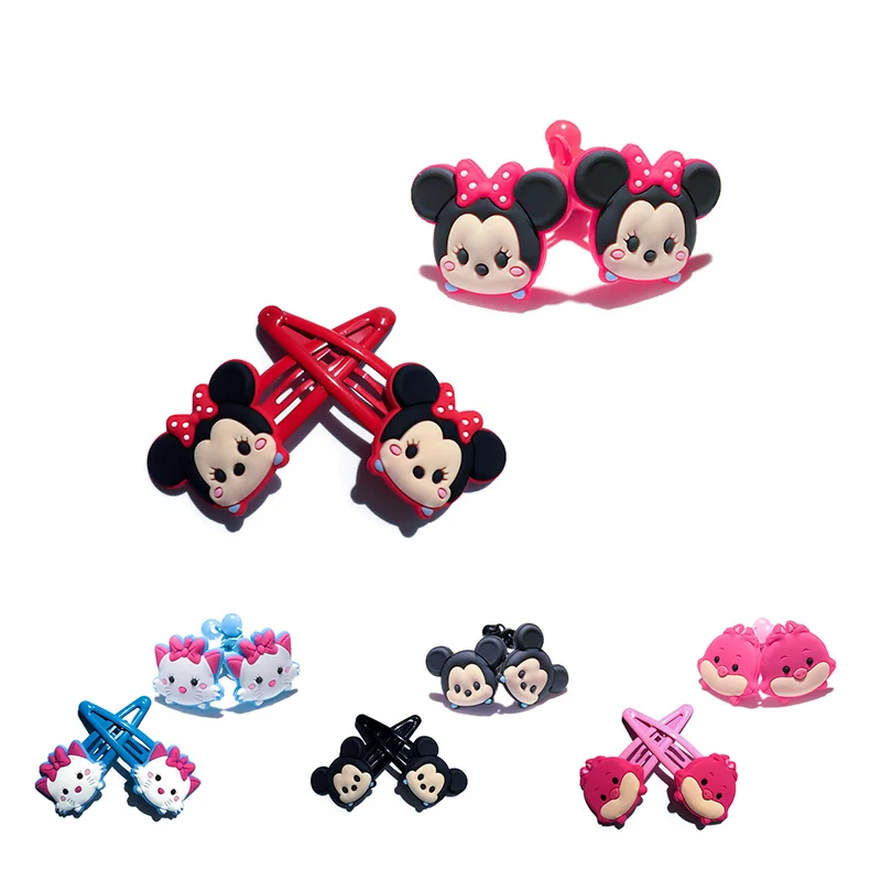 

4PCS Tusm Tusm Hair Clip Kids Hairpins Rubber Hair Bands Headband Christmas Hair Accessories For Girls Hair Clips