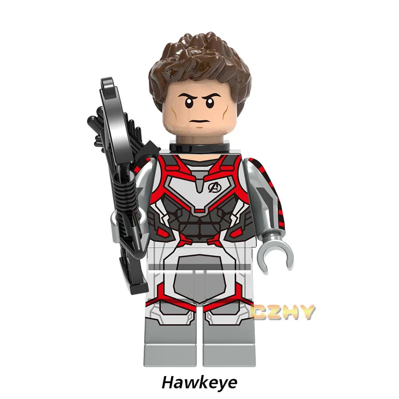 

Hawkeye Minifigured Avengers 4 Endgame Legoe antman Rocket Black Widow Nebula Thanos Building Blocks Toys for Children XH1078