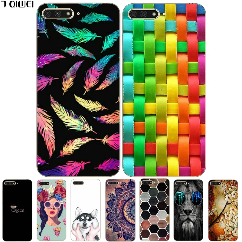 

For Huawei Y6 2018 Case Y6 2018 5.7 '' Silicone Cover Soft TPU Phone Funda For Huawei ATU-L21 Case 5.7 Painting ATU-LX3 THIN
