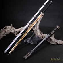 Hand Forged Chinese Han Sword High Manganese Steel Decorative Pattern Blade Sharp Edge Real Sword Vintage Best Gift