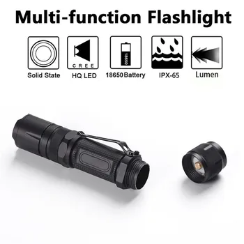 

Super Bright Torch Flashlight V6 LED Torch Led 3Modes Zoomable Flashlight Aluminum Torch Flashlight 18650 Zaklamp 40MAY8