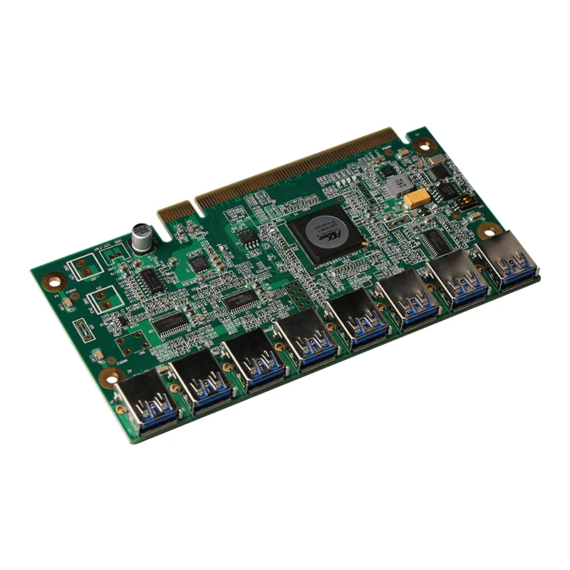 PCIe 1-8 PCI Express 16X Слоты Riser Card PCI-E 16X поворот 8 портов USB 3,0 карта адаптер Порт мультипликатор для BTC Miner Майнинг