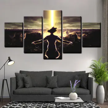 

5 Panels Canvas dragon ball poster 5 piece japan Print Painting modular pictures dropshipping dragonball anime poster F760