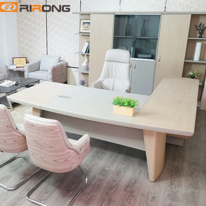 Design De Luxe Simple Moderne Mobilier De Bureau Personnel En Cuir Bois Travail Pdg Mobilier De Bureau Gerer Bureau De Table Executif Aliexpress