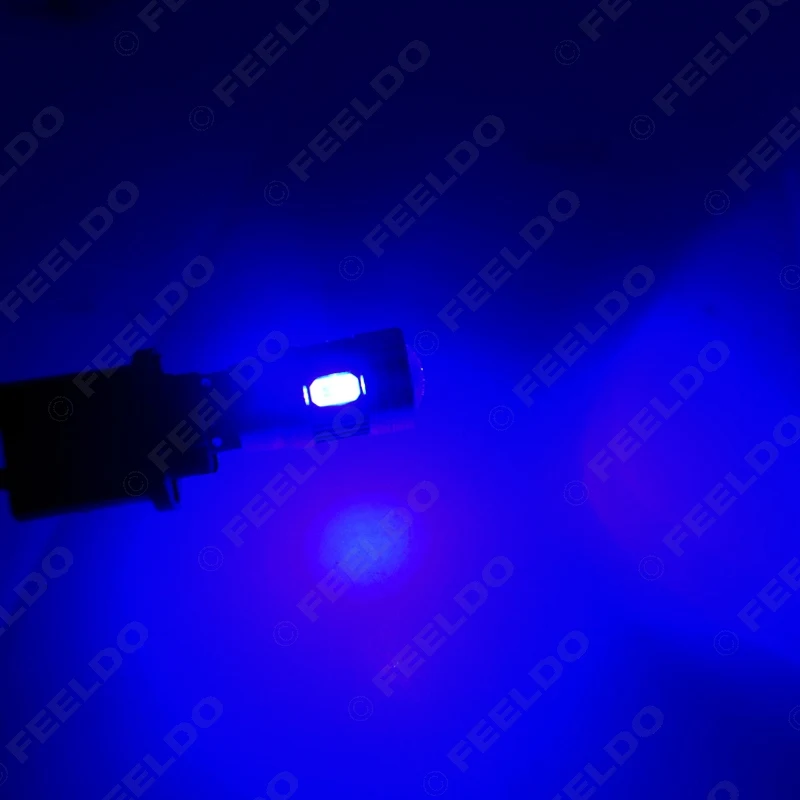 FEELDO, 50 шт в наборе, Мощность T10/W5W/194/168 6SMD 5630 Светодиодный Canbus Error Free автомобильный светодиодный свет лампы с объективом# HQ1255