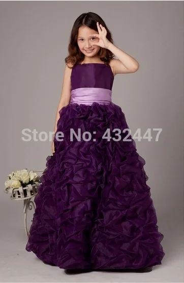 Eggplant Color Flower Girl Dress