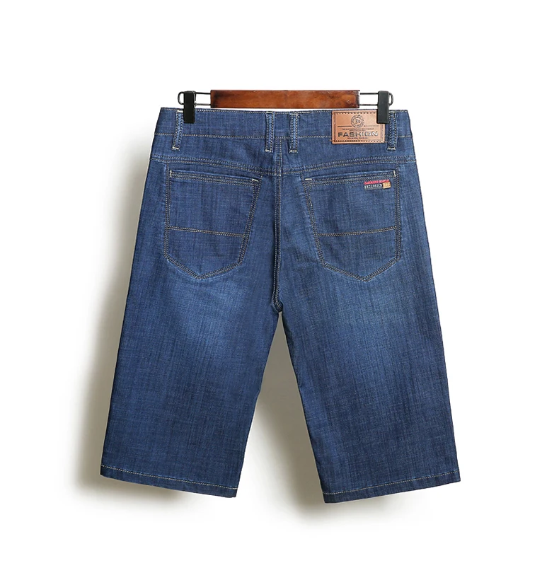 KSTUN Denim Shorts Jeans Men Ultra-Thin Blue Regular Fit Casual Knee Length Shorts Famous Brand