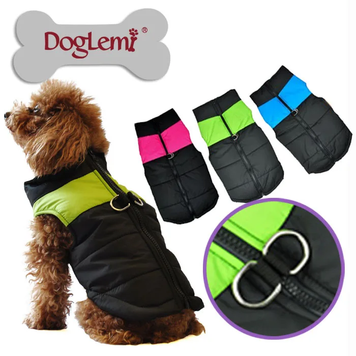 Зимняя Теплая Одежда для собак на молнии водонепроницаемый стеганый пуховик зимние куртки для собак