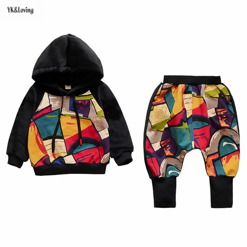 

Children Clothing Set Velvet Boys Clothes Party Show Fashion Dancing Costumes Kids Tops and Pants Black Color
