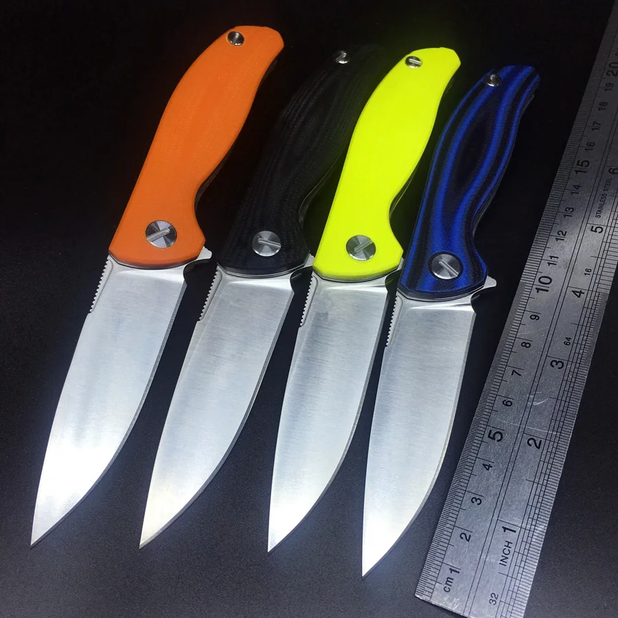 JJTopqualityMiniF3TacticalflipperballbearingFoldingKnifeD2