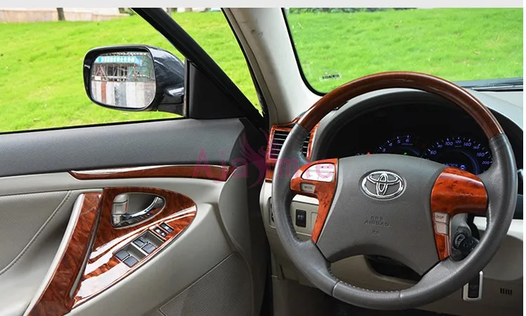 Для Toyota Camry 2006 2011 внутренняя отделка деревянного цвета Панель рамка верхний слой