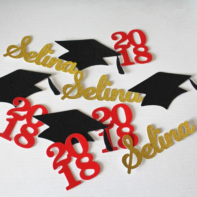 personalized graduation custom confetti elementary middle high