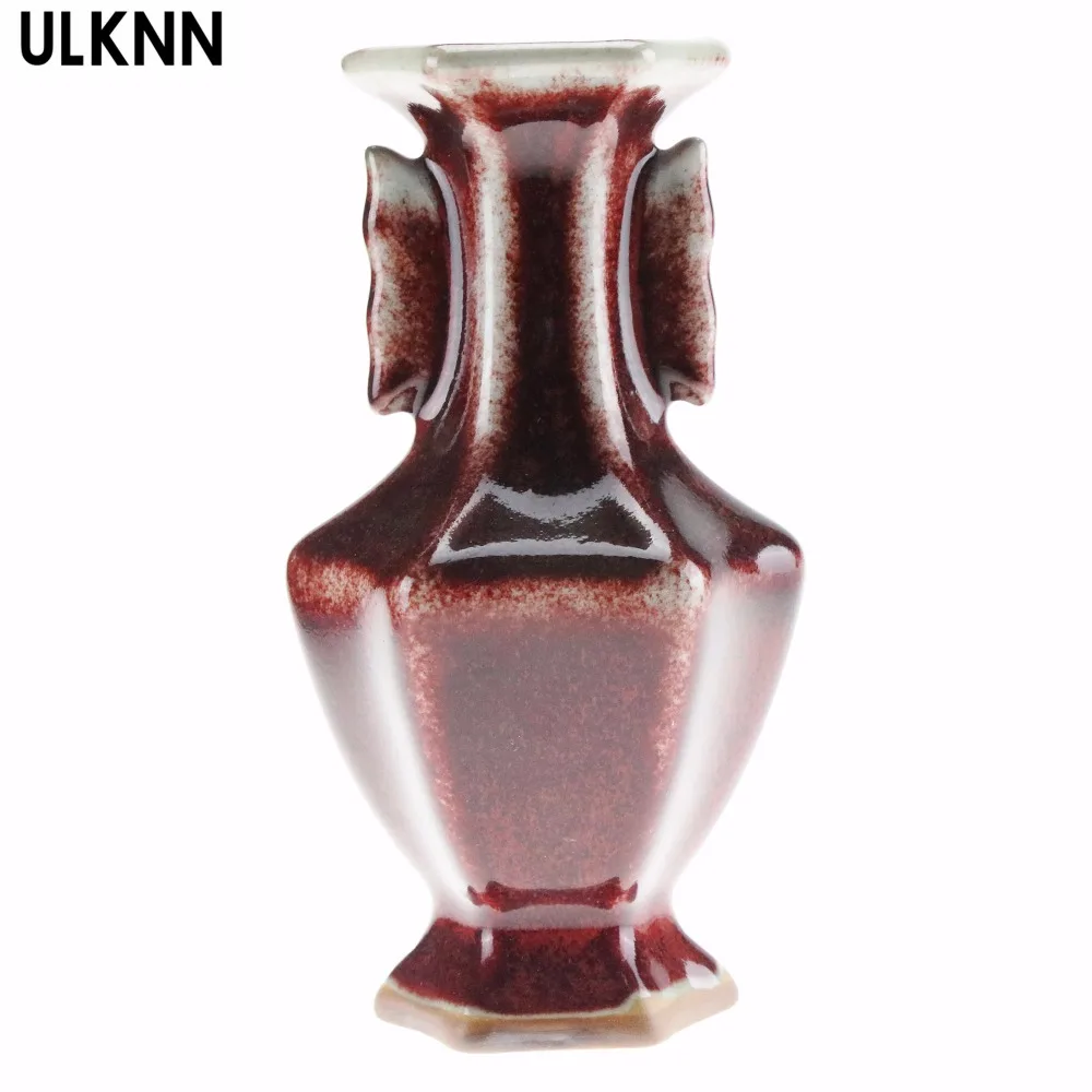 

ULKNN Chinese Vases Retro Ornaments Living Room Furnishings Simulation Flower Porcelain Wedding Gifts Crafts