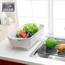 En plastique vidange rack kicthen évier grille de vidange fruits légumes plat rack Séchage Ustensile Égouttoir cuisine égouttoir