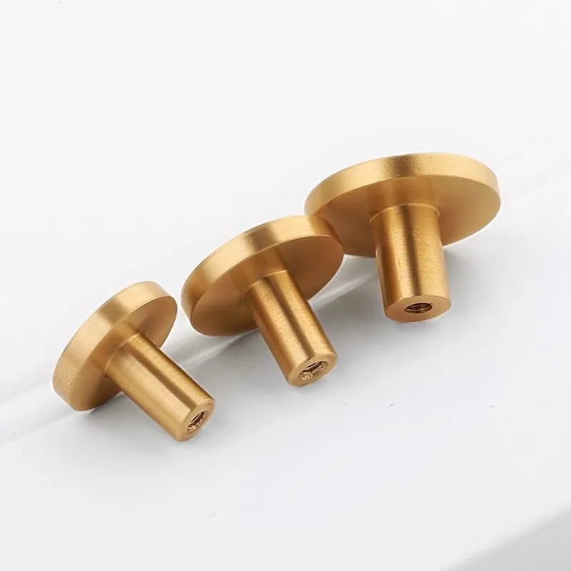 Gold Solid Brass Kitchen Cabinet Knobs Vintage Cupboard Drawer Dresser Furniture Knobs Pulls-4Pack