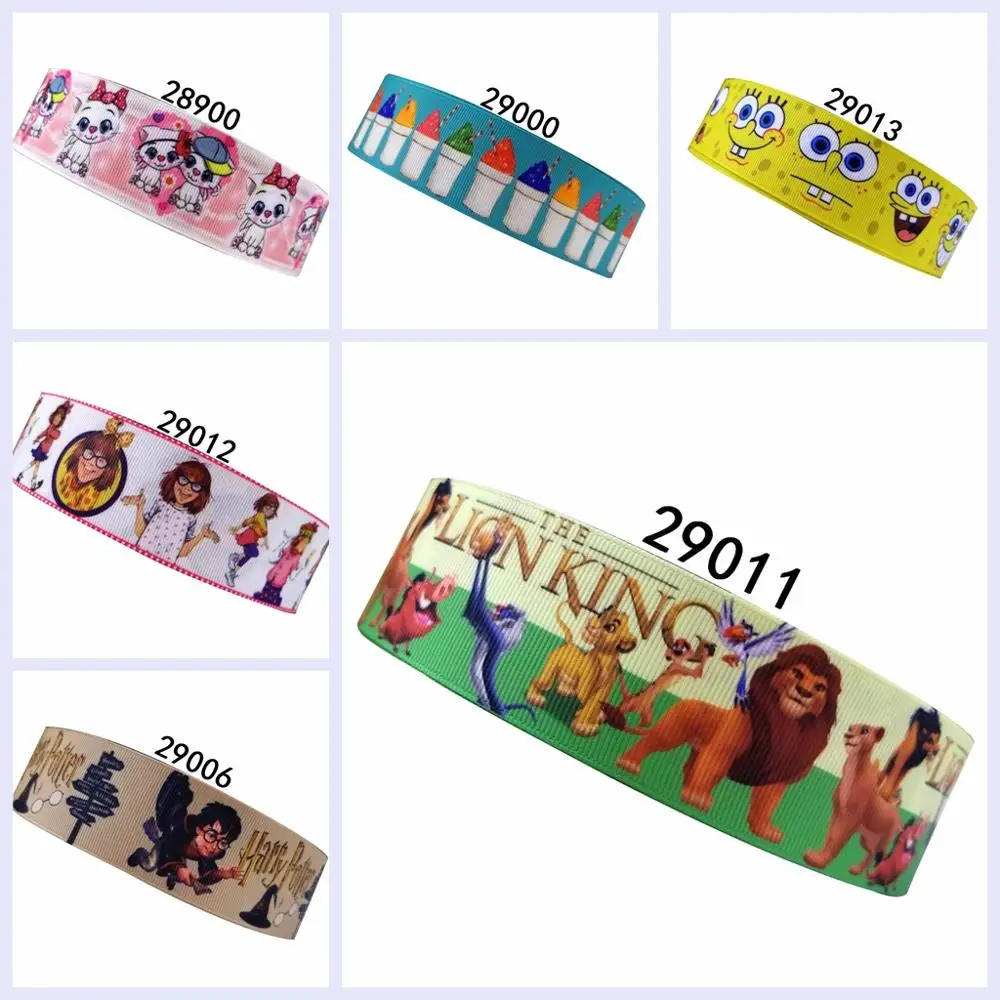 

DIY Craft Supplies cartoon character printed grosgrain ribbon, satin ribbon 10 yards. 28900-