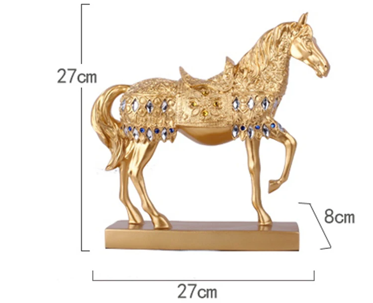 ERMAKOVA статуя Золотой рысцой лошади скульптура животного статуэтка лошади миниатюрная домашний офис Декор